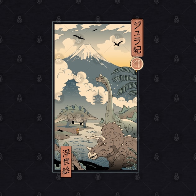 Jurassic Ukiyo-e 1 by Vincent Trinidad Art